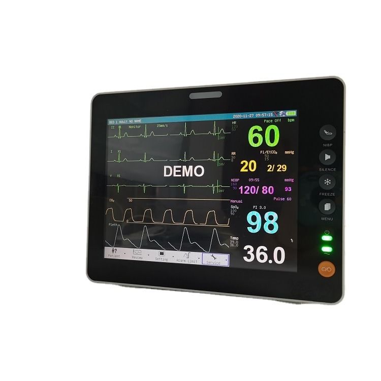 Monitor de Sinais Vitais Portátil Essencial para UTI de 8 Polegadas Durável e com 6 Parâmetros
