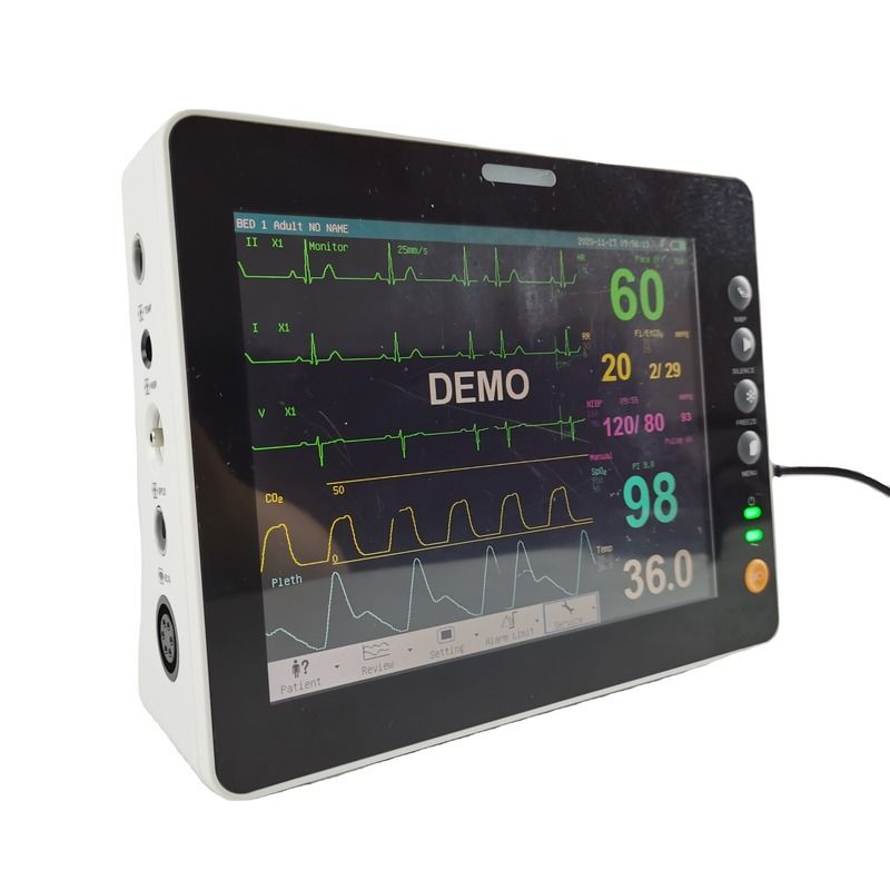 Monitor de Primeiros Socorros de Sinais Vitais Durável de 8 Polegadas ETCO2 DIBP Sinais Vitais Monitor Cardíaco