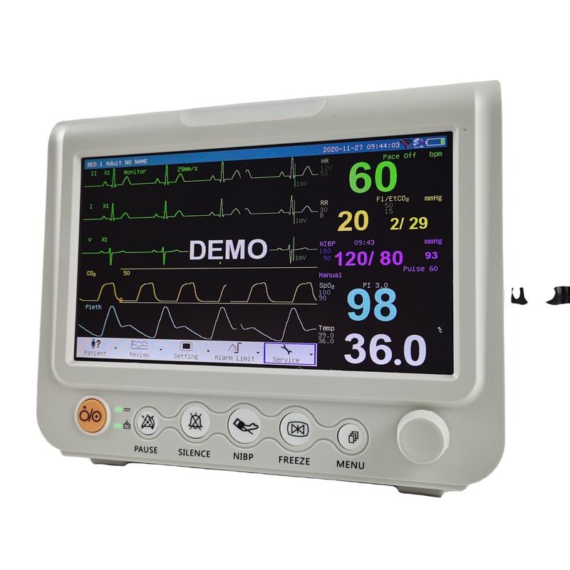 Monitor de sinais vitais de 7 polegadas de durabilidade com tela sensível ao toque de seis parâmetros