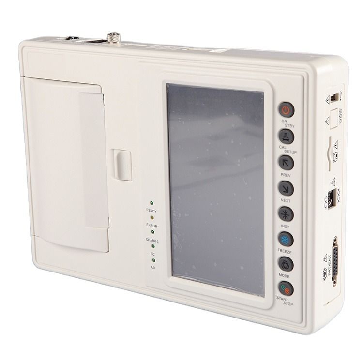 Máquina de ECG portátil de metal, eletrocardiograma de 12 canais, máquina de ECG CE para hospital, médica, máquina de ECG CE ISO