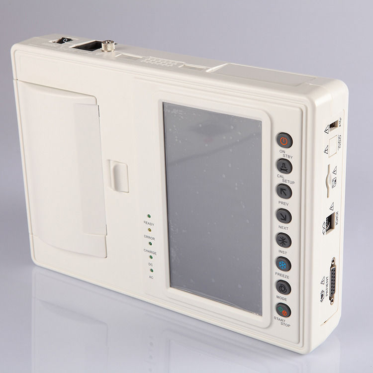 Máquina de ECG médica 12 canais máquina de ECG de chumbo de metal EKG portátil EKG 6 eletrocardiógrafo máquina de ECG de esforço