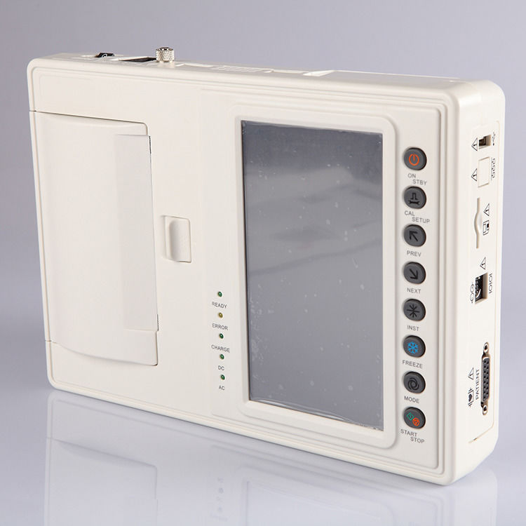 Máquina de ECG médica 12 canais máquina de ECG de chumbo de metal EKG portátil EKG 6 eletrocardiógrafo máquina de ECG de esforço