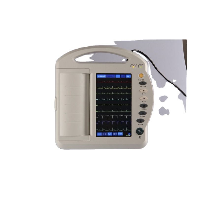 Máquina de ECG de metal portátil Eletrocardiógrafo Máquina de ECG digital de 12 canais Máquina de ECG de 12 derivações EKG