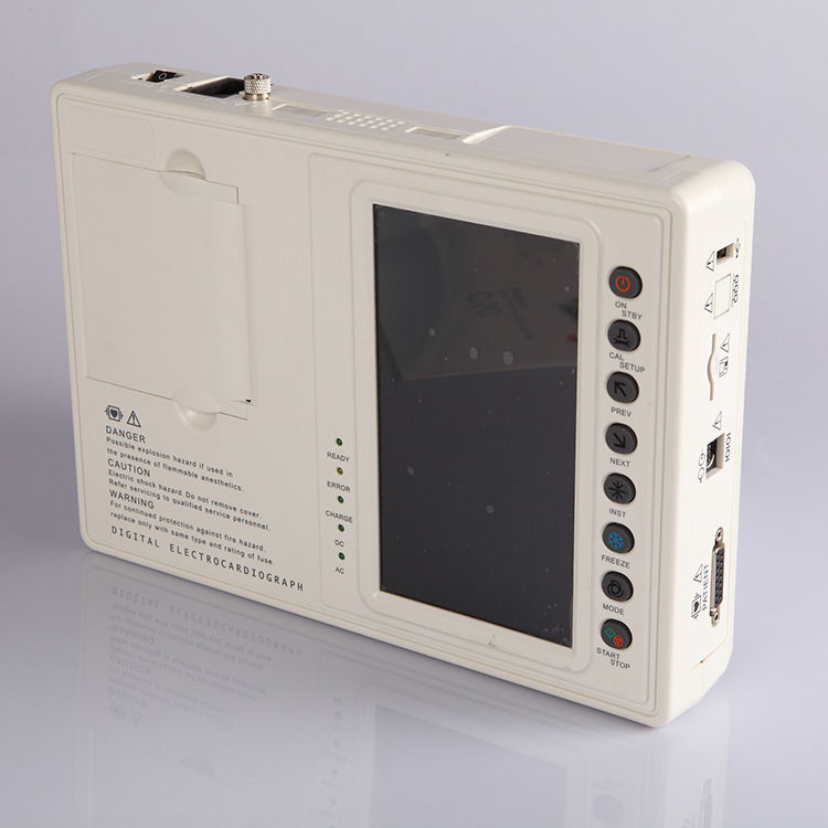 Máquina de ECG de metal Digital de 3 canais, máquina de ECG de 12 derivações, eletrocardiógrafo, máquina de ECG