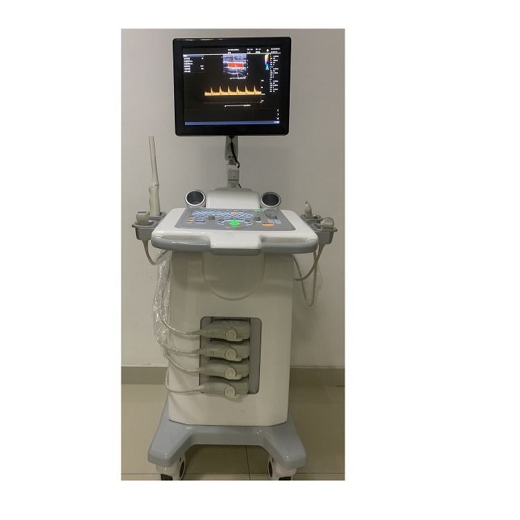China Cart Digital Color Doppler Ultrassom Máquina de Ultrassom Médico Ultrassom Hospitalar Exterior