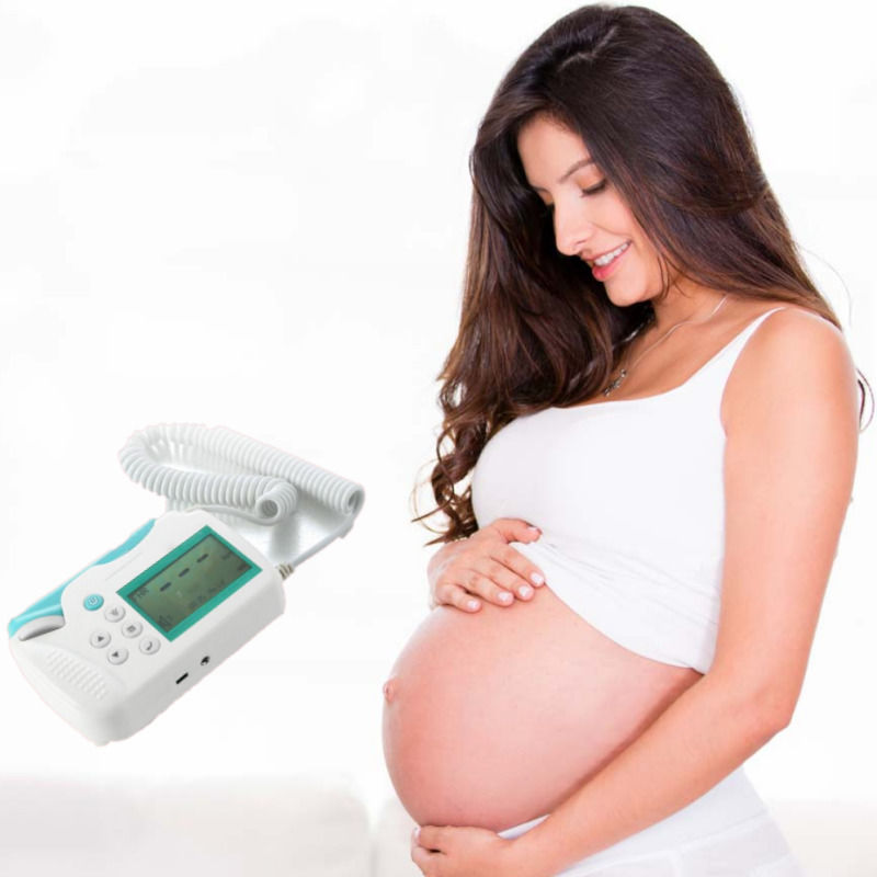 Monitor Digital Ultrassom Fetal Cardiologia Bebê Doppler Detector de Batimentos Cardíacos Saudáveis Monitor Led Bolso Pré-natal Doppler Fetal Digital