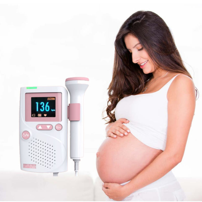 Ultrassônico médico à prova d'água de alta fidelidade de som Cardiologia CE Ultrassom Bebê bebê monitor cardíaco portátil Feto Doppler Batimento cardíaco