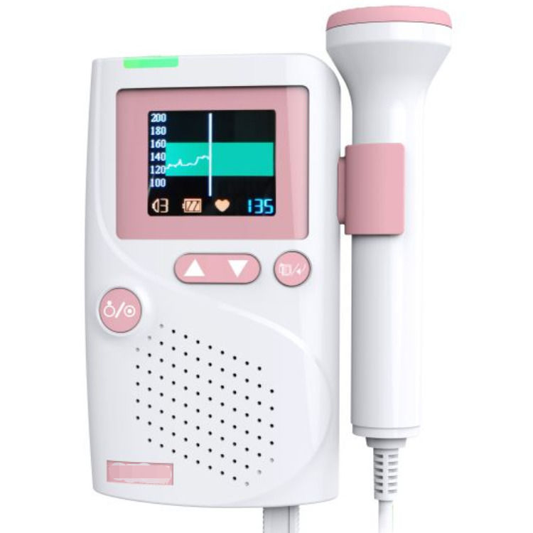 Ultrassônico médico à prova d'água de alta fidelidade de som Cardiologia CE Ultrassom Bebê bebê monitor cardíaco portátil Feto Doppler Batimento cardíaco