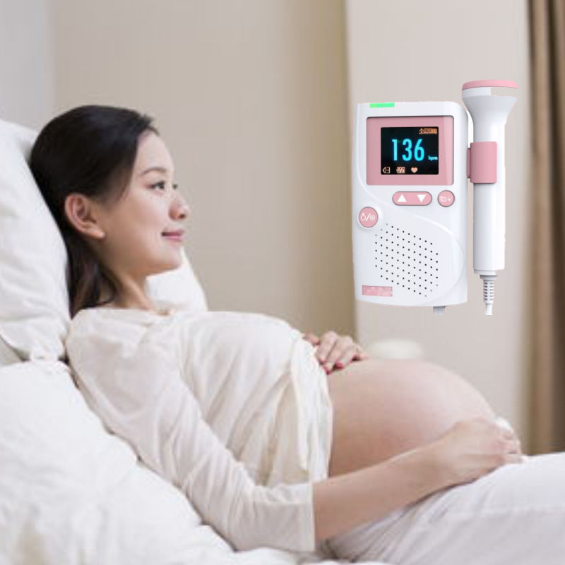 Ultrassônico médico à prova d'água de alta fidelidade de som Cardiologia CE Ultrassom Bebê bebê monitor cardíaco portátil Feto Doppler Batimento cardíaco