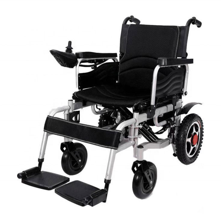 Cadeira de rodas elétrica para deficientes leve e barata, dobrável, motorizada, automática, para deficientes até 140kg