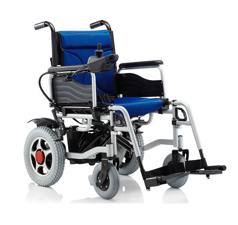 Cadeira de rodas elétrica para deficientes leve e barata, dobrável, motorizada, automática, para deficientes até 140kg