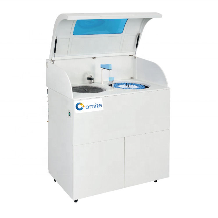 Analisador de Bioquímica Automático Veterinário de Tamanho Pequeno Analisador de Sangue 300 Velocidade ​​Analisador Bioquímico Hospitalar